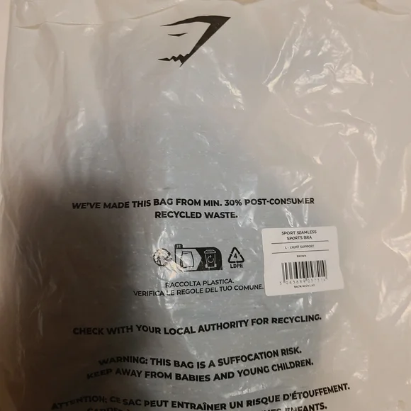 Gymshark Sport Seamless Sports Bra | Size Large | Brown/Black | NWT - Picture 5 of 6